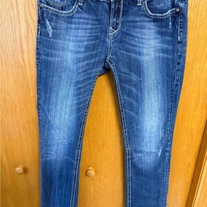 Express Women's Dark Blue Skinny Jeans